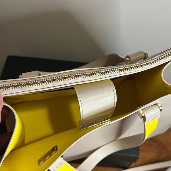 Kate Spade Cream Tote with Yellow Straps - Picture 3 of 3
